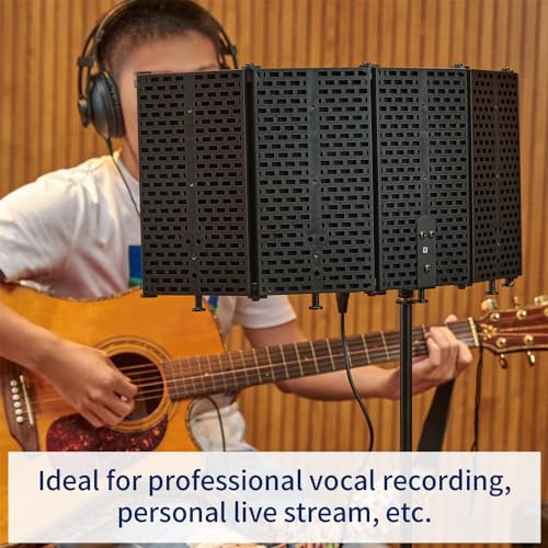 Painel Isolamento Acústico Byrf5p para Microfone Preto Ideal para Gravações Profissionais em Estúdio