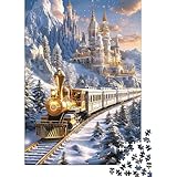 🌸【Golden Train Winter Fantasy Puzzles de haute qualité】 : nous sommes fiers de dire que tous nos puzzles sont produits en utilisant une technique de découpe de précision pour une finition semblable à celle d'une affiche. Cela garantit que votre puzzle terminé semble lisse et homogène, pour un résultat dont vous pouvez être fier.