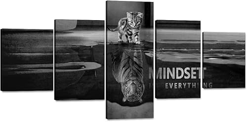 Miniatura 45 de 5 piezas de pintura sobre lienzo ardiente de fénix dibujado en estilo heráldico fuego fénix arte de pared vintage impresiones obras de arte arte