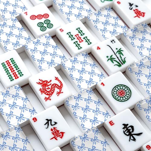 Set Americano de Mahjong con 166 Fichas Acrílicas miniatura 4