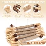 9 Stück Katzen Kauspielzeug（3 Stück Katze Seil Spielzeug and 6 Stück Kausticks für Katzen）Rope Cat Chew Toys丨Rope Cat Chew Toys,Catnip Toys für Katzen Zahnpflege&Gegen Mundgeruch,Gesund Hygiene – Bild 3