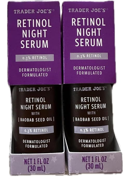 Trader Joe's Retinol Night Serum - two pack, 1 Fl Oz (Pack of 2)
