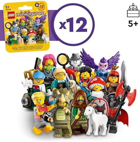 LEGO Minifigures Seria 25, Figurki Kolekcjonerskie w Torebce Dla Dzieci, Zabawki do Odgrywania Ról, Drobny Prezent dla Chłopców i Dziewczynek od 5 lat (1 z 12, Zabawka Losowa) 71045