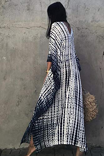 Image of Women Beachwear Long Beach Coverups Kaftan Casual Caftan Dress
