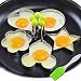 NeonĀ® 5PCS Stainless Steel Fried Egg Mold Pancake Mold Kitchen Tool Pancake Rings with Oil Brush