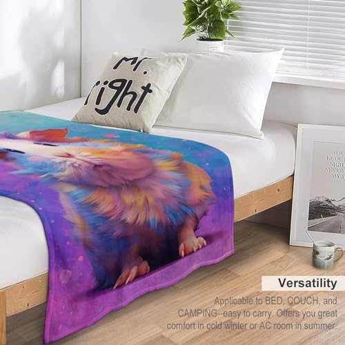 Couverture de canapé chaude cochon d'inde pour des soirées cocooning en famille 140x180