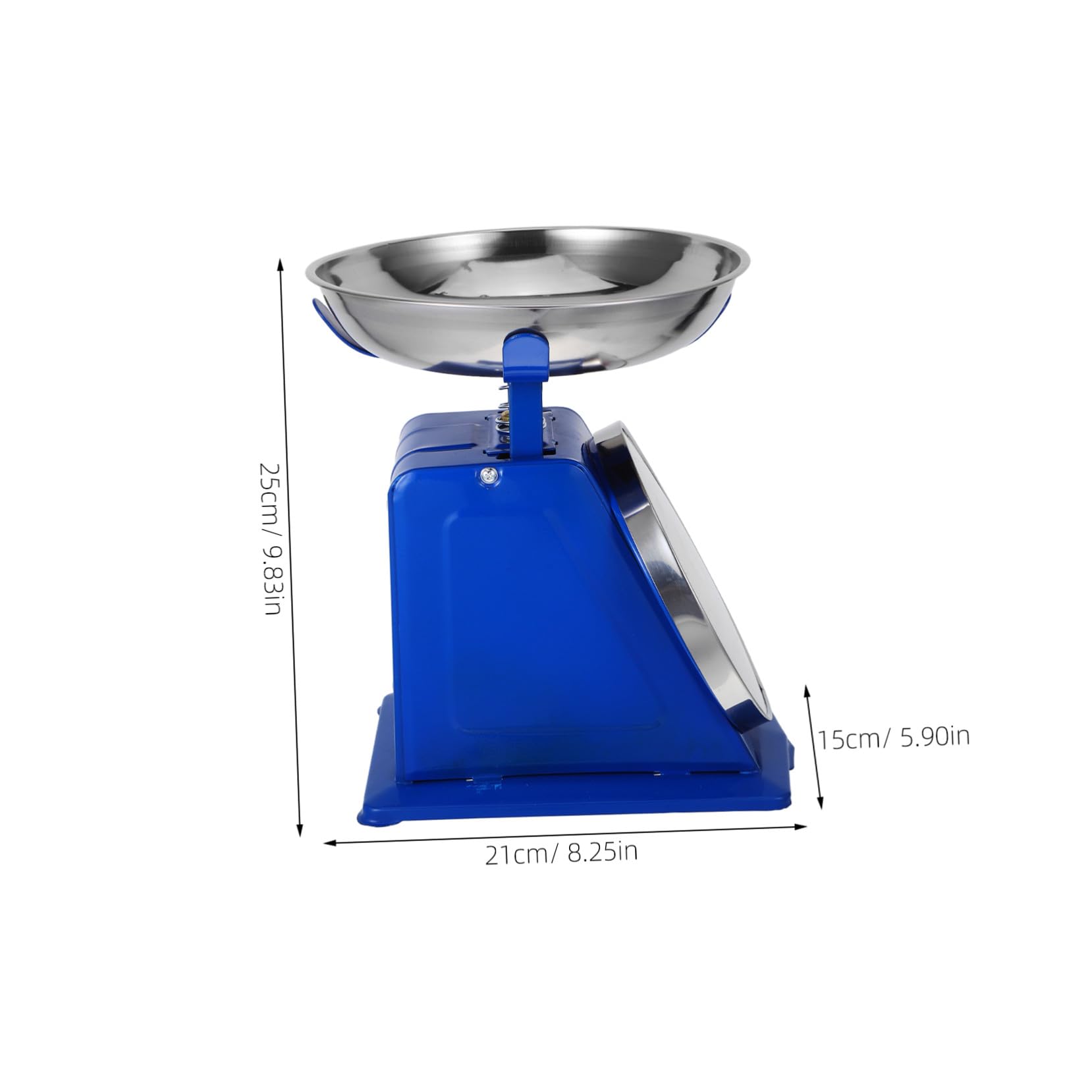 Báscula de Cocina Mecánica Vintage y Dial Grande Fácil de Leer con Capacidad de 10kg, Plato Desmontable para Preparación de Comidas