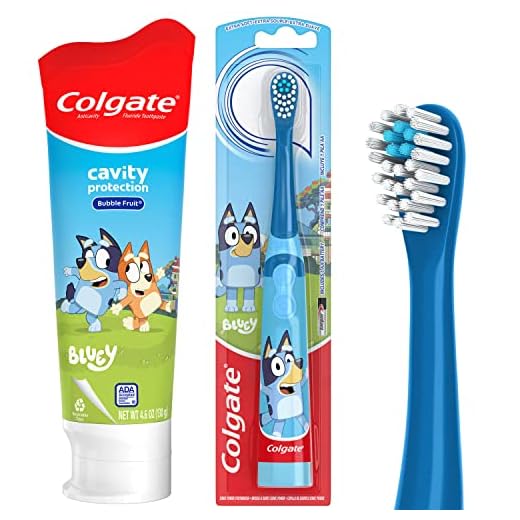Colgate Kids Bluey Battery Powered Toothbrush and Toothpaste Bundle
