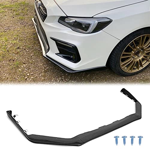 KUAFU 3Pcs Front Bumper Lip Spoiler Compatible with 2015-2021 Subaru Impreza WRX & STI, Protection Splitter Spoiler Lower Spoiler Finisher Under Chin Spoiler V Limited Style - Black