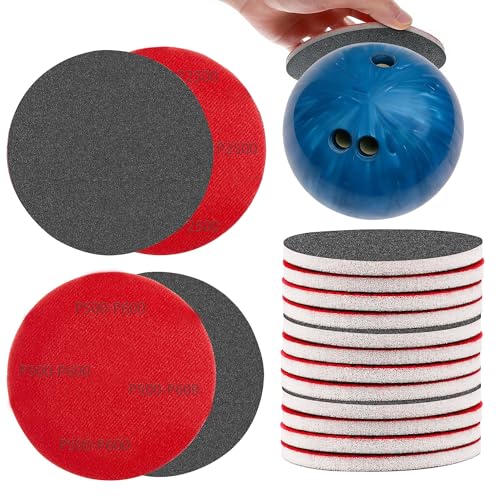 Ojeemii 12 PCS Bowling Ball Sanding Pads Bowling Sanding Pads Polishing Cleaning Kit Bowling Ball Polish Pad 400 500~600 800~1000 1200~1500 2000 2500 3000 5000