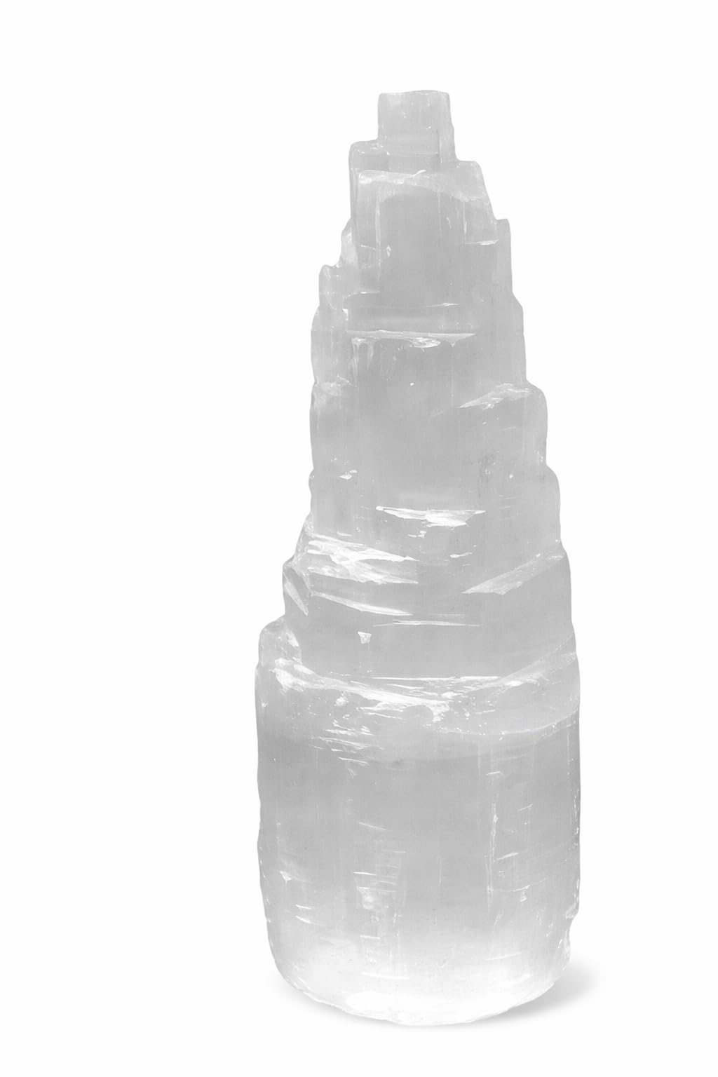 Heimtex White Selenite Crystal Tower 20Cm - Natural Polished Selenite Crystal Mountain Pillar Tower In 4 Sizes For Healing, Meditation, Gift & For Home Decor/Room Decor