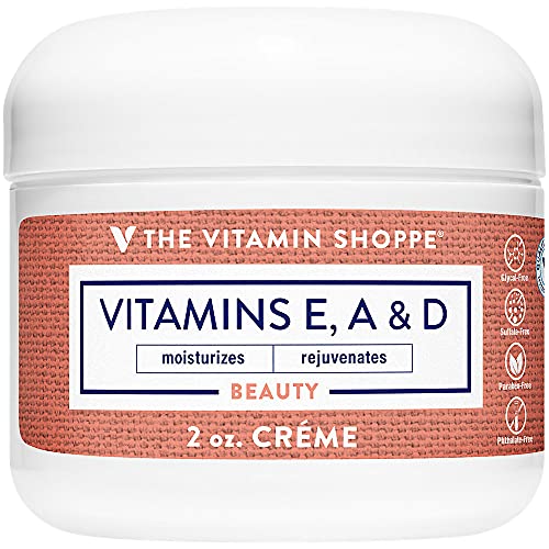 The Vitamin Shoppe Vitamin E A D Cream - Anti-Aging Moisturizer & Skin Repair | Antioxidant Face & Body Lotion | 2 oz Jar | Paraben-Free image 4