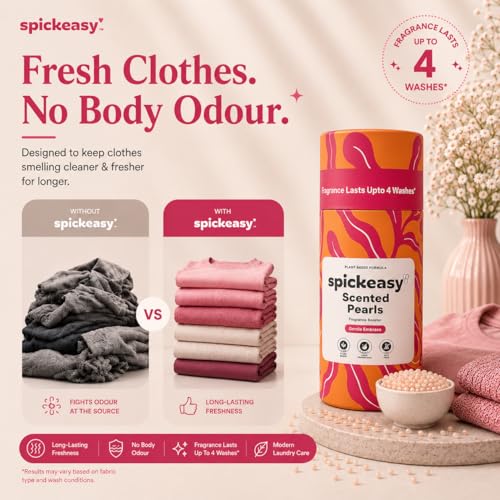 Image of Fabric Deodorizer & Laundry Scent Beads | Fragrance Booster for Washing Machine | Long-Lasting Freshness | 250g | Top Load Front Load | Scented Pearls | Gentle Embrace