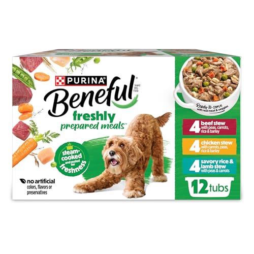 Purina Beneful Gravy Wet Dog Food Variety Pack, Prepared Meals Stew - (12)...