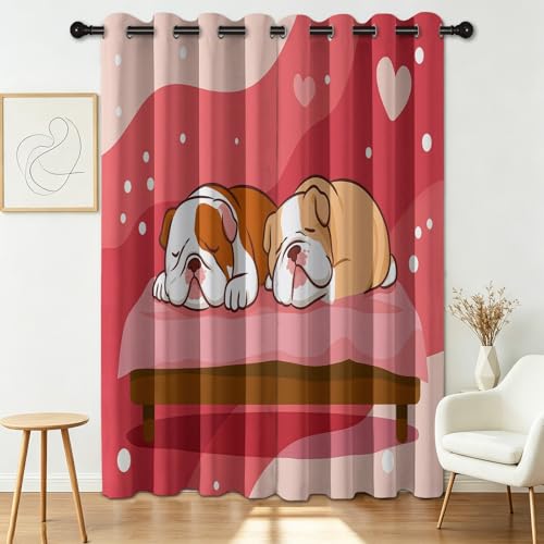 Rideaux à oeillets thermique isolant imprimé animaux 140x260cm