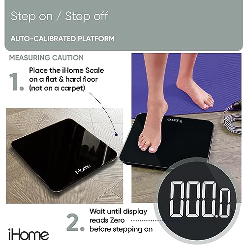 image for iHome Scale for Body Weight (Black)