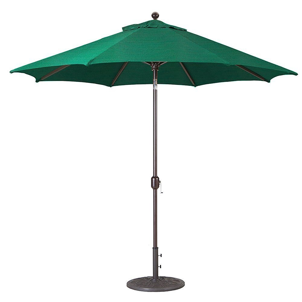 Galtech 9-ft. Aluminum Deluxe Auto Tilt Patio Umbrella, Black Pole : Patio, Lawn & Garden