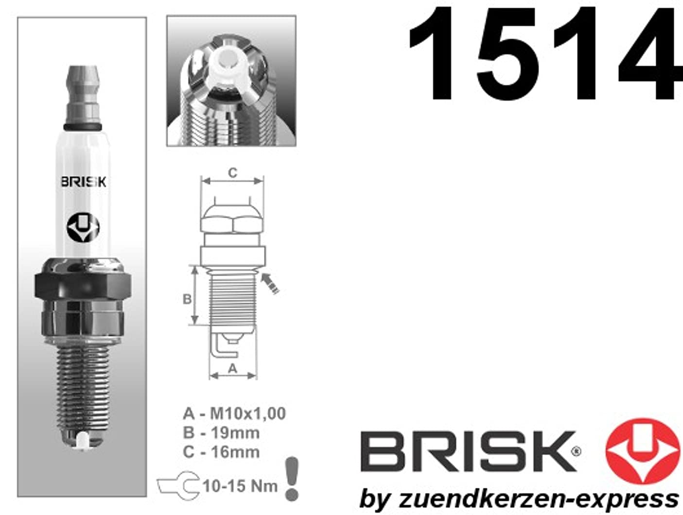 BRISK Premium Racing AOR12LGS 1514 Candele d'accensione, set di 2