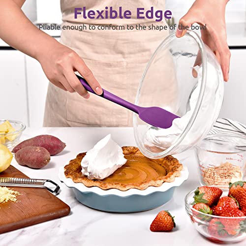 Image of U-Taste Silicone Spoon Spatula, 600F High Temp Spoonula, 11.38 inch, Purple