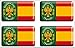 Artimagen Autocollant Rectangles Drapeau avec Logo Garde Civile Trafic 4 unités. résine 30 x 18 mm/unités