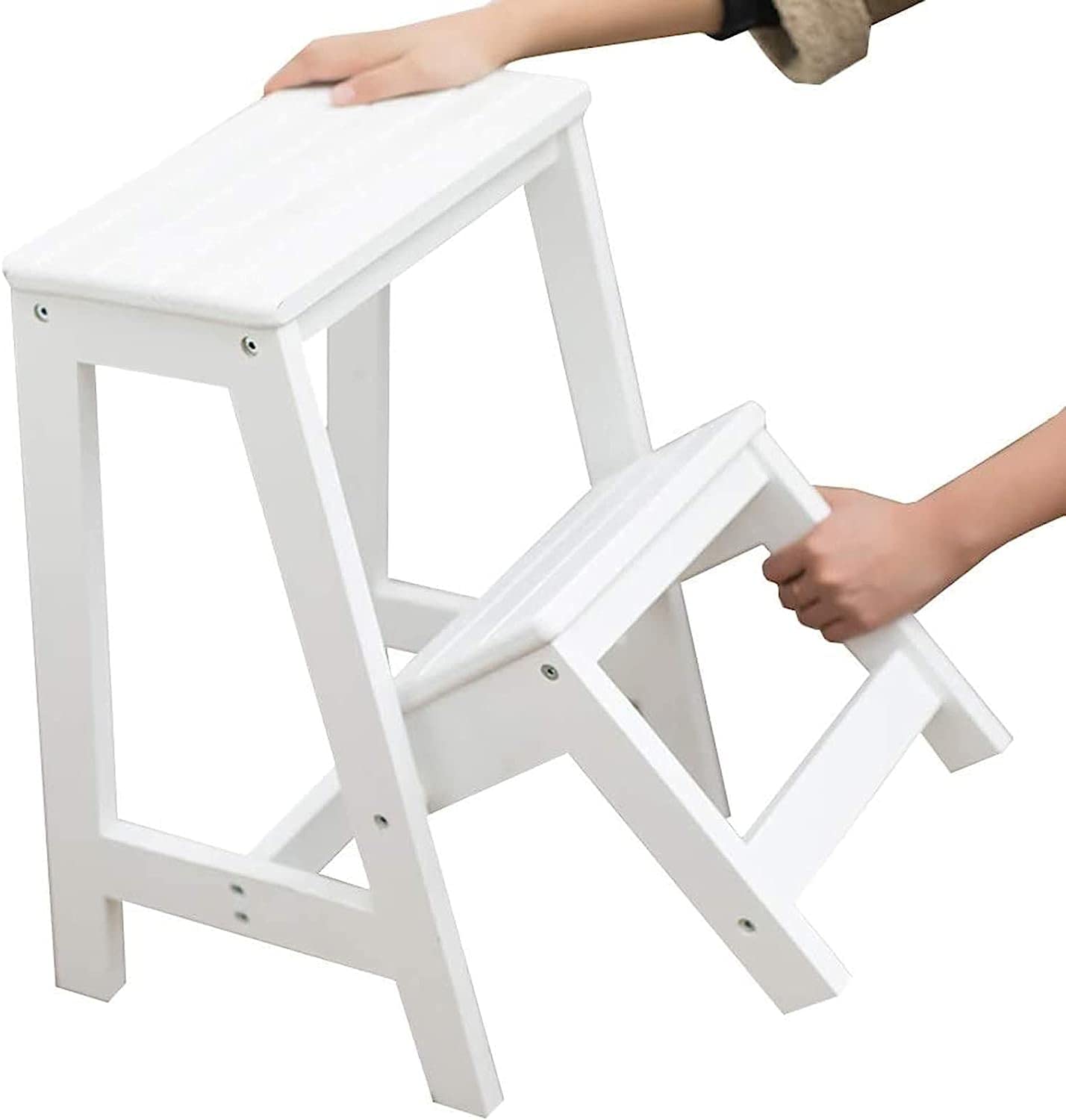 Escabeau pliant en bois de cuisine pour atteindre les placards