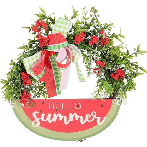 Gadpiparty Wedding Decor Greenery Garland Summer Flower Wreath Wood Watermelon