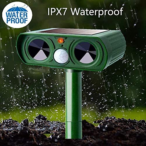 2023 Solar Ultrasonic In Repellent Defender Rat, Squirrel, Deer, Raccoon, Skunk, Rabbit, Mole, Dog, Cat, Waterproof With Motion Detector #TOP1