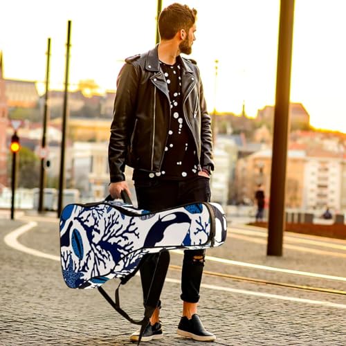 Housse de guitare en tissu Oxford épais rembourré avec boucle de suspension et sangle de cou Motif requin en colère 101,6 cm, Multicolore., 42.9×16.9×4.7 in, Sac de transport tendance pour guitare - Les Beatles, Paul McCartney, John Lennon, RIngo Starr, George Harrison Housse de guitare en tissu Oxford épais rembourré avec boucle de suspension et sangle de cou Motif requin en colère 101,6 cm, Multicolore., 42.9x16.9x4.7 in, Sac de transport tendance pour guitare – Image 7