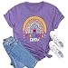 MAIHUN Womens Preschool Teacher Shirts Preschool Crew Rainbow Tshirt Teacher Life Short Sleeve