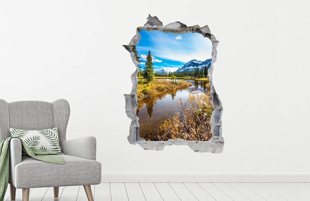 Adesivi Murali 3D paesaggio Adesivi da Parete Decorazione Murale Camerette Bambini Asilo Nido Bagno 70x110cm