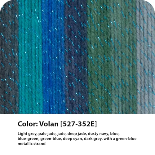 Image of Lion Brand Yarn, Mandala Sparkle DK Weight Yarn for Crochet, Knitting, and Crafts, Volan, 3 Pack, Multicolor Acrylic Fiber for Glittery Garments, Kids Stuffies, and Soft Blankets