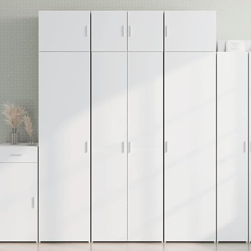 WKIEQACO Armoires et rangement, buffets et buffets, armoire de rangement blanche