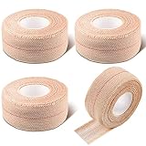 Nuanchu 4 Rolls Elastic Tape Adhesive Elastic Bandage Wrap Flexible Stretch Sports Tape Bandages for Ankle, Knee, Wrist Support, and Animal Pets, 1 Inch x 5 Yard