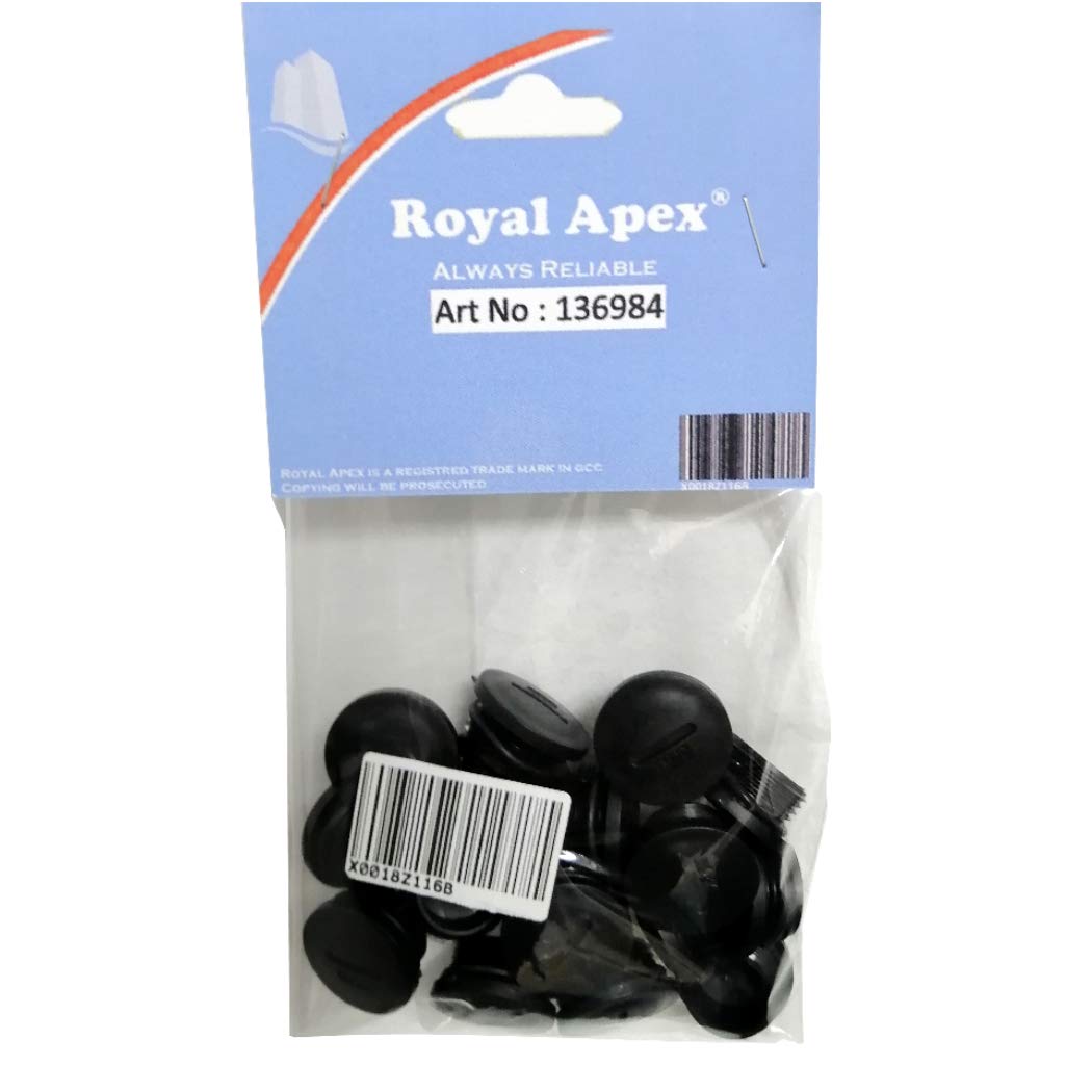 Royal Apex PVC Screw Threaded Plugs Waterproof with O-Ring for Junction Box & Electrical Wiring Etc... (Pack of 25) (32mm - M32, Black)