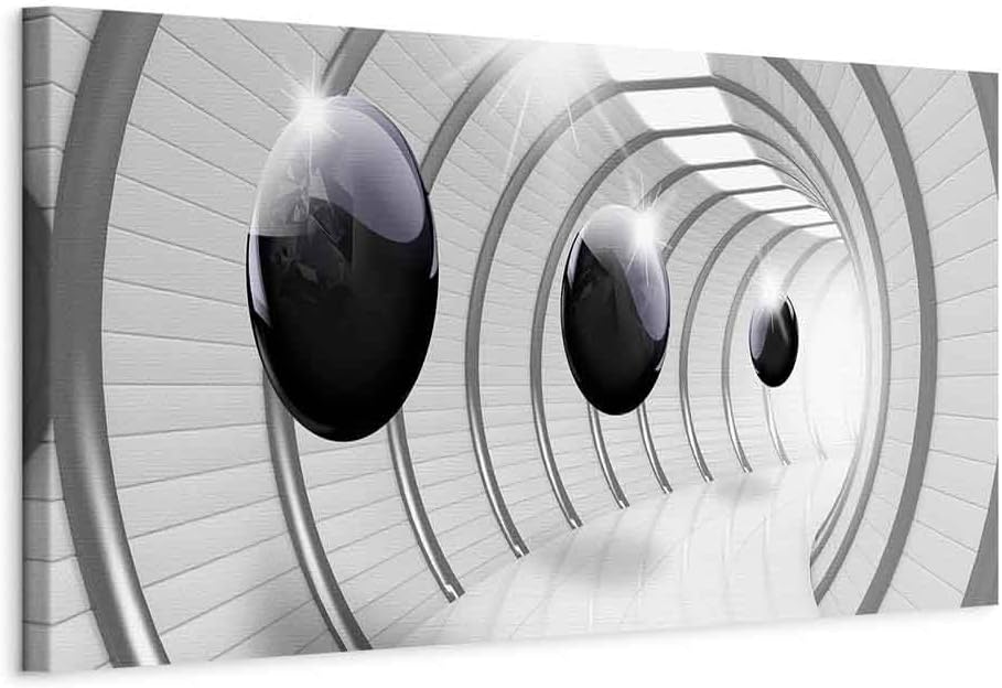murando Canvas Wall Art Abstraction 3D effect 120x40 cm / 47"x16" 1 pcs - Canvas Prints Image Framed Wall Art work Picture Photo Home Decoration - Sphere white shiny ball a-C-0001-b-a