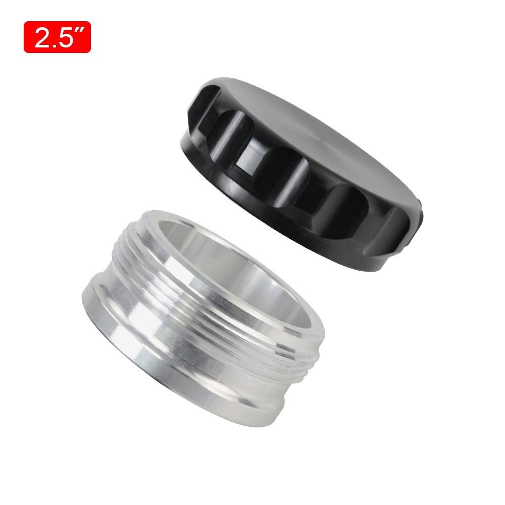 Saldare Il Tappo del Serbatoio da 2 Pollici Saldare Il collo del Serbatoio E Il Tappo del Serbatoio del Carburante in Lega di Alluminio Per Il Refitting Dell'auto(Nero