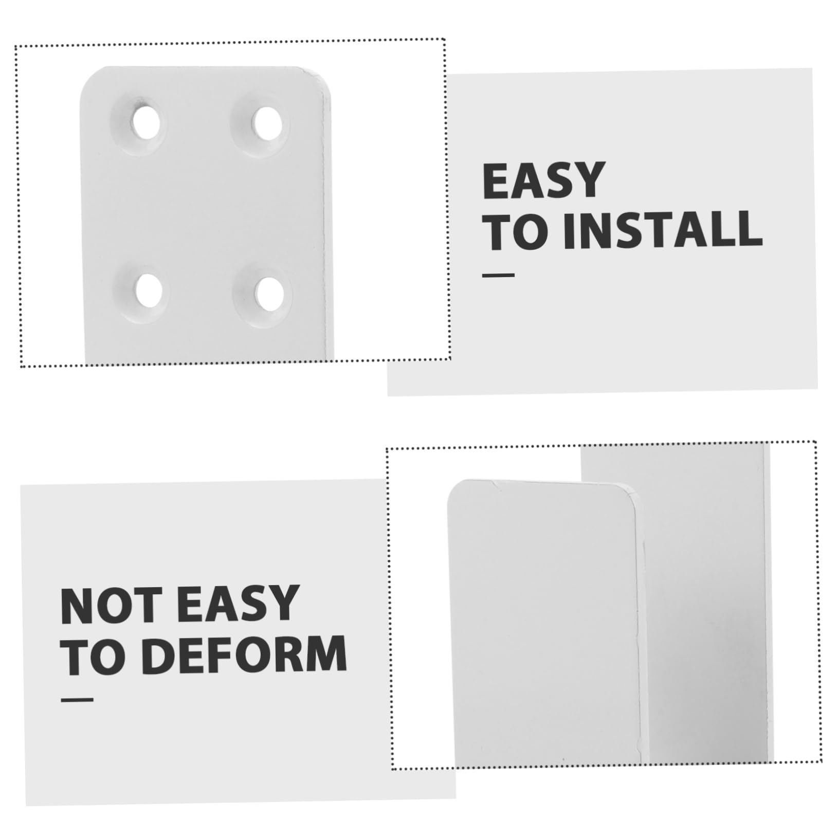 ABOOFAN Kit de 2 Supports de Porte en Acier Résistant pour Barre de Sécurité, Protection Renforcée et Fixation Solide pour Portes de Garage Grange