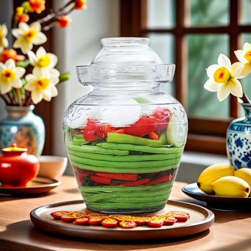 2.5 Liter Glass Jar with Lid for Pickles, Kimchi, Kombucha and Fermentation