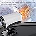 2 in 1 Fast Heating/Cooling Function Portable Car Space Heater Fast Heating Vehicle Electronic Heater De-Icers Defrost Defogger And Automobile Windscreen Fan in Cigarette Lighter,Black,12V