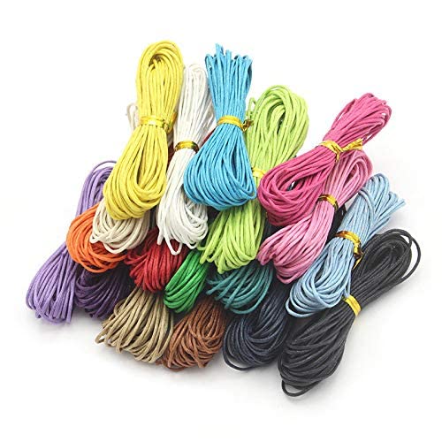 180Yards 18 Colors 1Mm Waxed Cotton Cord Bracelet Diy Making Cords Jewelry Fashion Bracelet Thread (Color 1) #TOP3