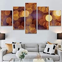 SIGNWIN 5 Panel Canvas Wall Art Abstract Closeup Digital Art Modern Artwork for Home Decorations Ready to Hang - 60