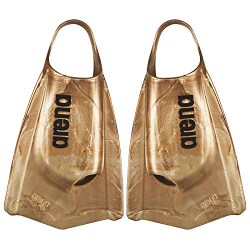 Canetas de natação Arena Powerfin PRO, douradas, 42-46