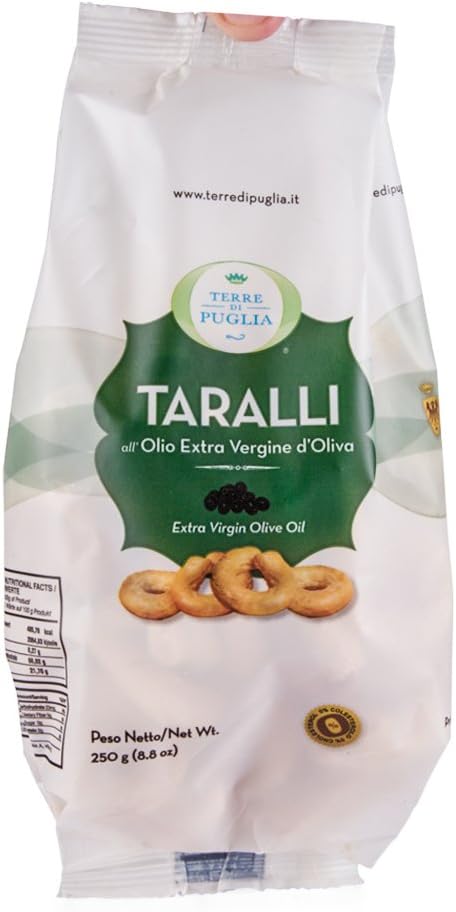Taralli by Terre di Puglia - with Extra Virgin Olive Oil (8.8 ounce)