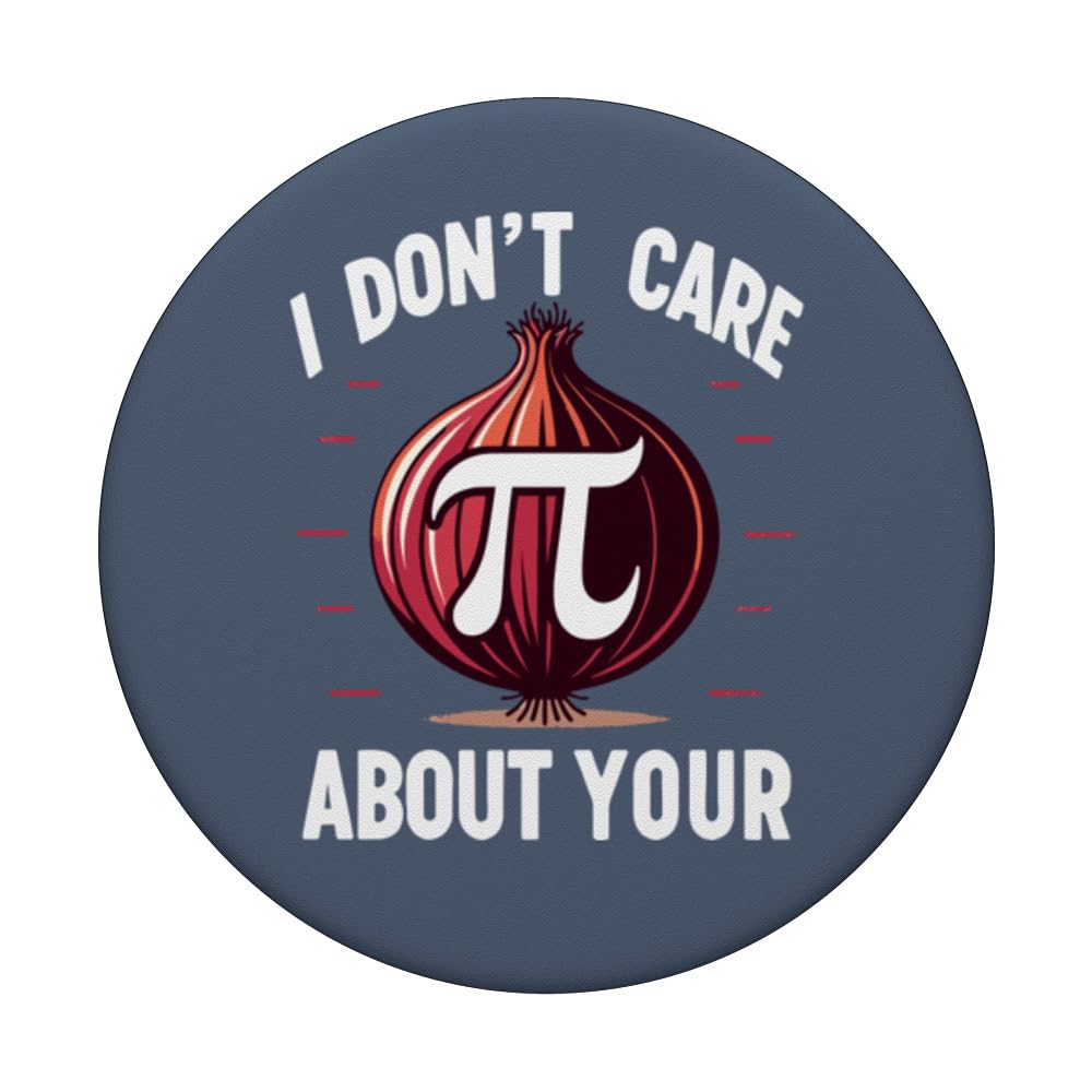Vintage Pi Pun I Don't Care About Your Opinion Pi Onion Math PopSockets Swappable PopGrip, Black - Image 3
