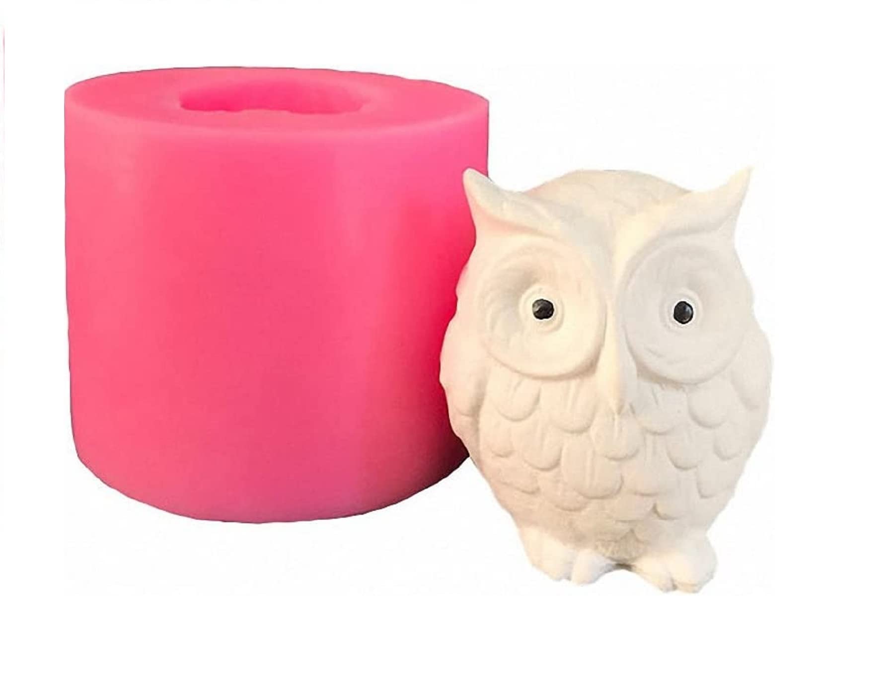 FirstTry Owl Shape Candle Mold I 3D Fondant Silicone Scented Wax Mould I Succulent Molds | Handmade Candles Making | for Mousse Dessert Soap Cake DIY Decorating-image-45