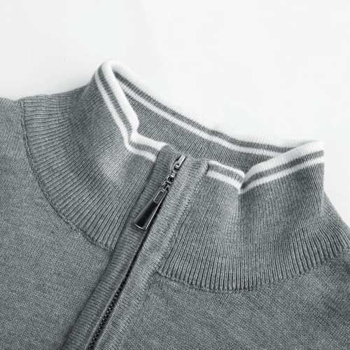 Image of JACK SMITH Quarter Zip Pullover Sweaters for Womens, Rib Polo Sweater Tops