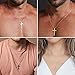 M MOOHAM Cross Necklace for Men - Silver Stainless Steel Mens Cross Chain Cross Pendant Cross Necklace 20 Inch, Christian Gifts for Men Catholic