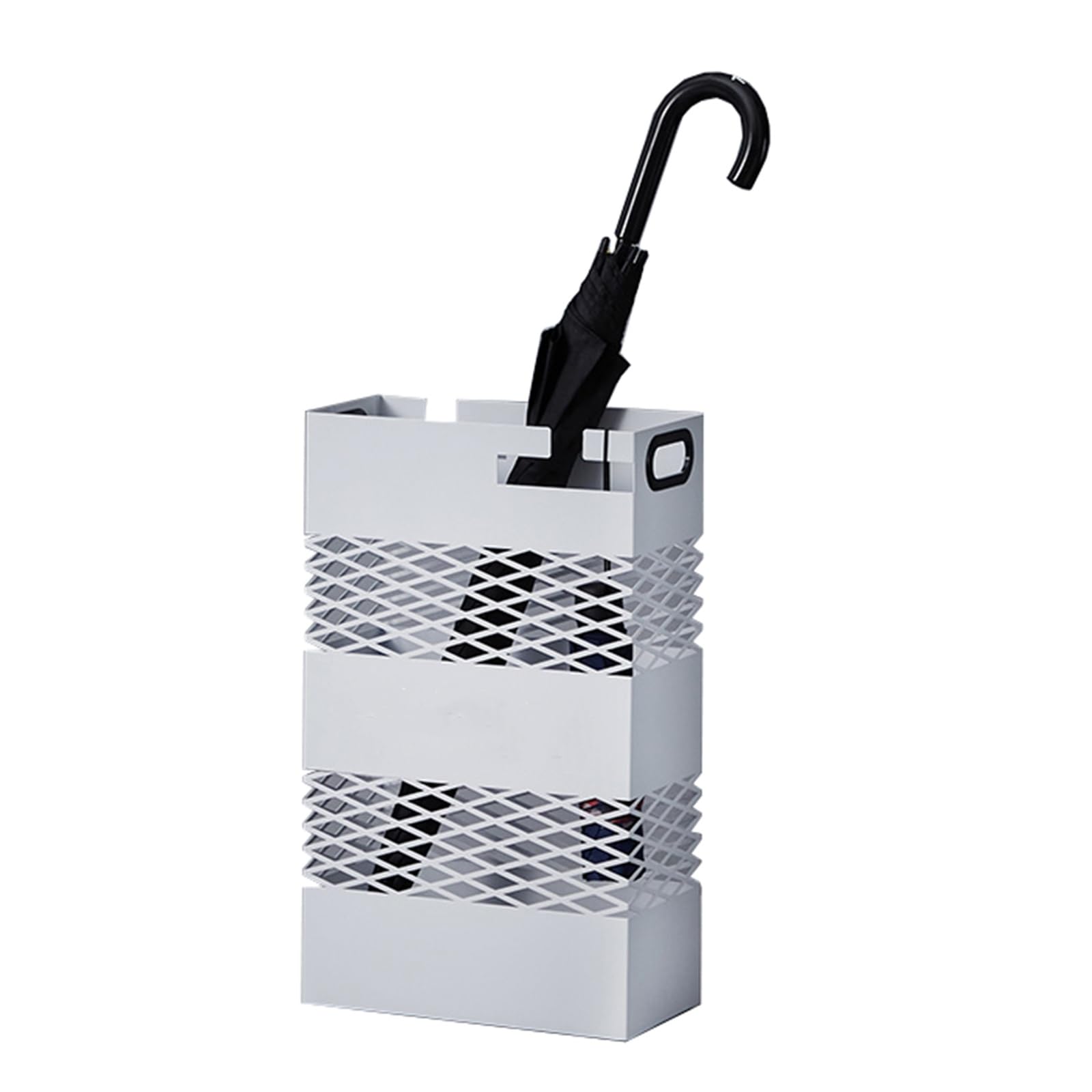 Porte-parapluies en métal avec rangement polyvalent pour bâton de marche