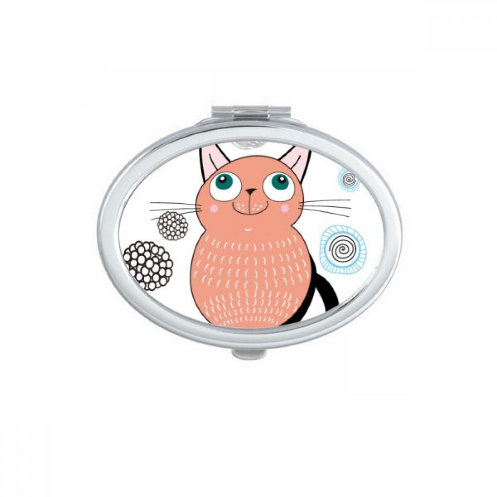 Miroir de poche compact fini les retouches ratées avec ce petit miroir chat rose