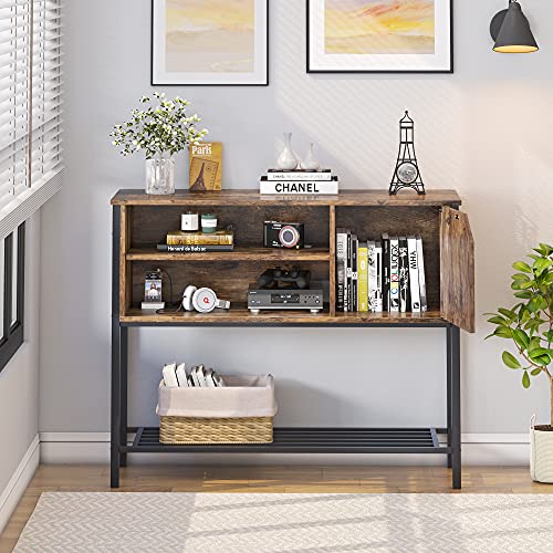 Bestier Kitchen Sideboard With Storage Buffet Cabinet Coffee Bar With Adjustable Shelves Console Table For Kitchen Dinning Room Living Room Hallway Entrance, Rustic Brown #TOP6